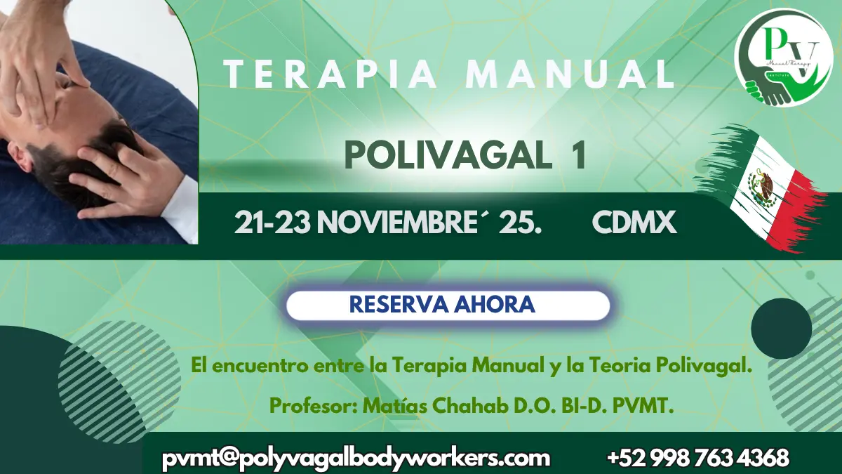 Cartel curso Terapia Manual Polivagal PVMT1 CDMX