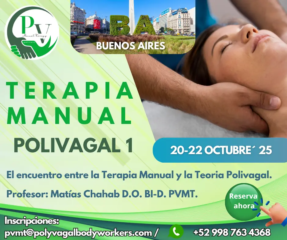 Cartel curso Terapia Manual Polivagal PVMT1 CABA
