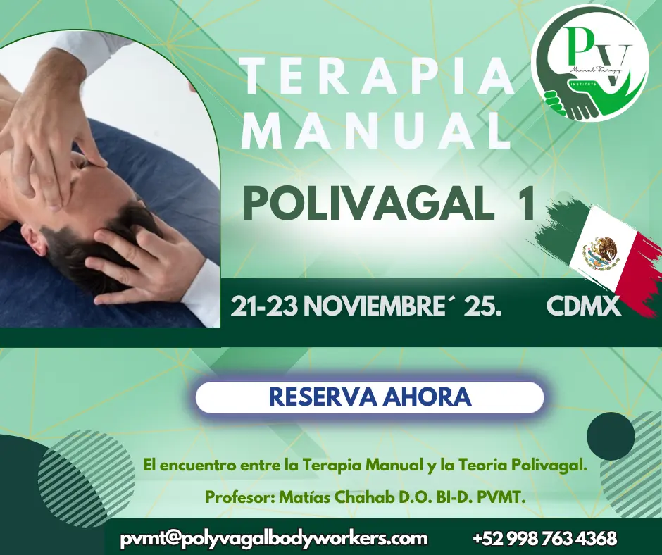 Cartel curso Terapia Manual Polivagal PVMT1 CDMX