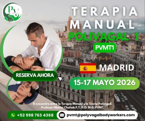Cartel curso Terapia Manual Polivagal PVMT1 Madrid
