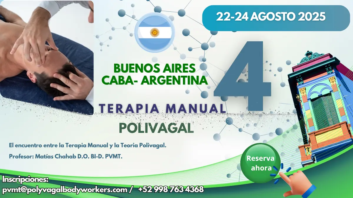 Cartel curso Terapia Manual Polivagal PVMT4 CABA