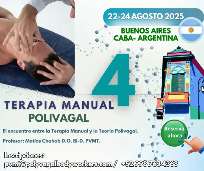 Cartel curso Terapia Manual Polivagal PVMT4 CABA
