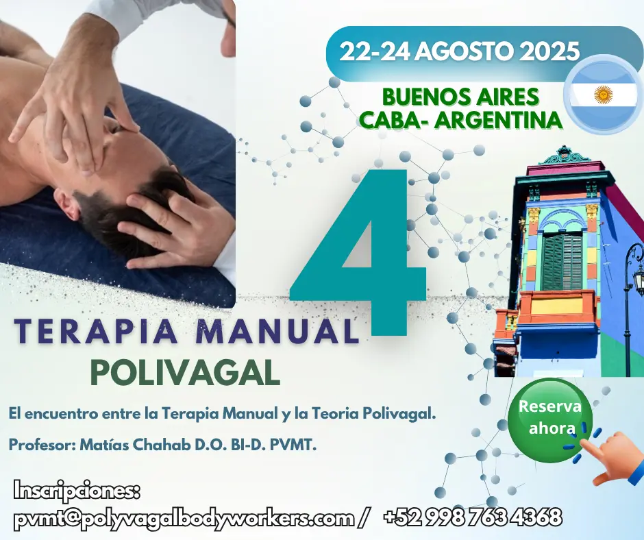 Cartel curso Terapia Manual Polivagal PVMT4 CABA