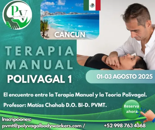 Cartel curso Terapia Manual Polivagal PVMT1 Cancún