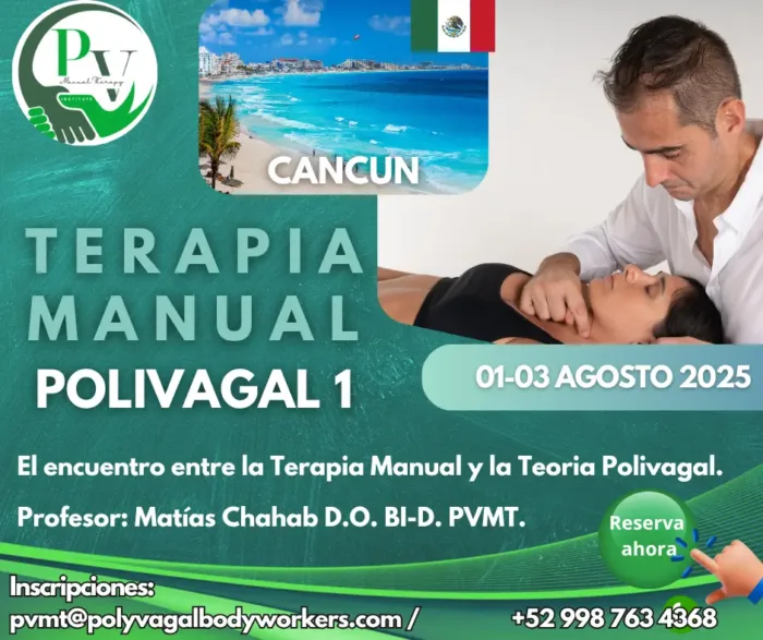Cartel curso Terapia Manual Polivagal PVMT1 Cancún