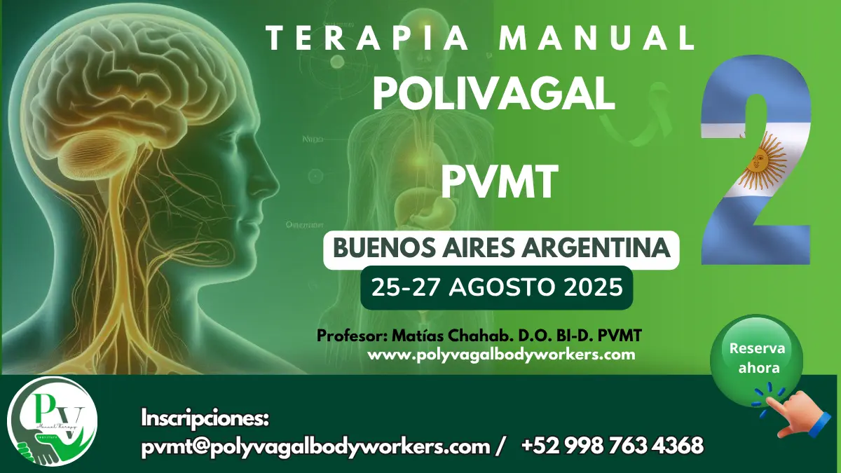 Cartel curso Terapia Manual Polivagal PVMT2 CABA