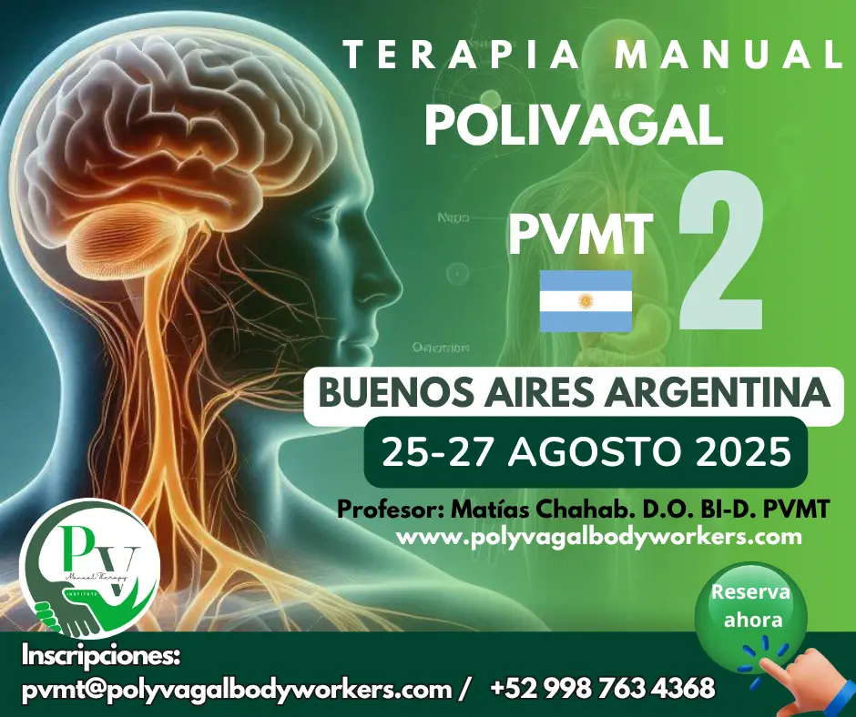Cartel curso Terapia Manual Polivagal PVMT2 CABA