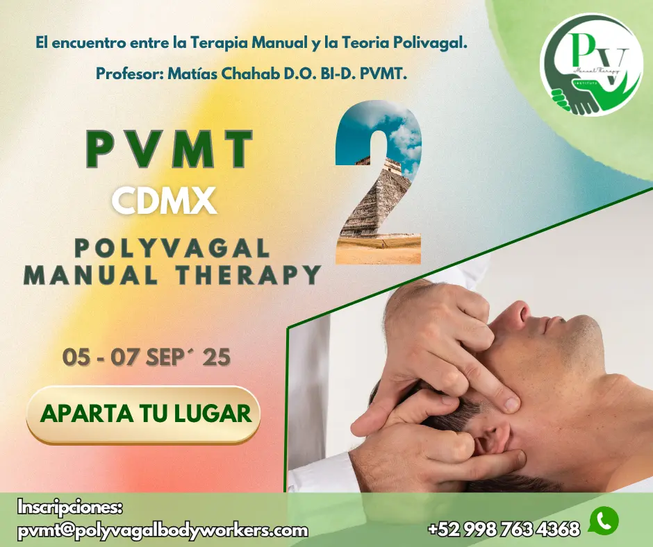 Cartel curso Terapia Manual Polivagal PVMT2 CDMX