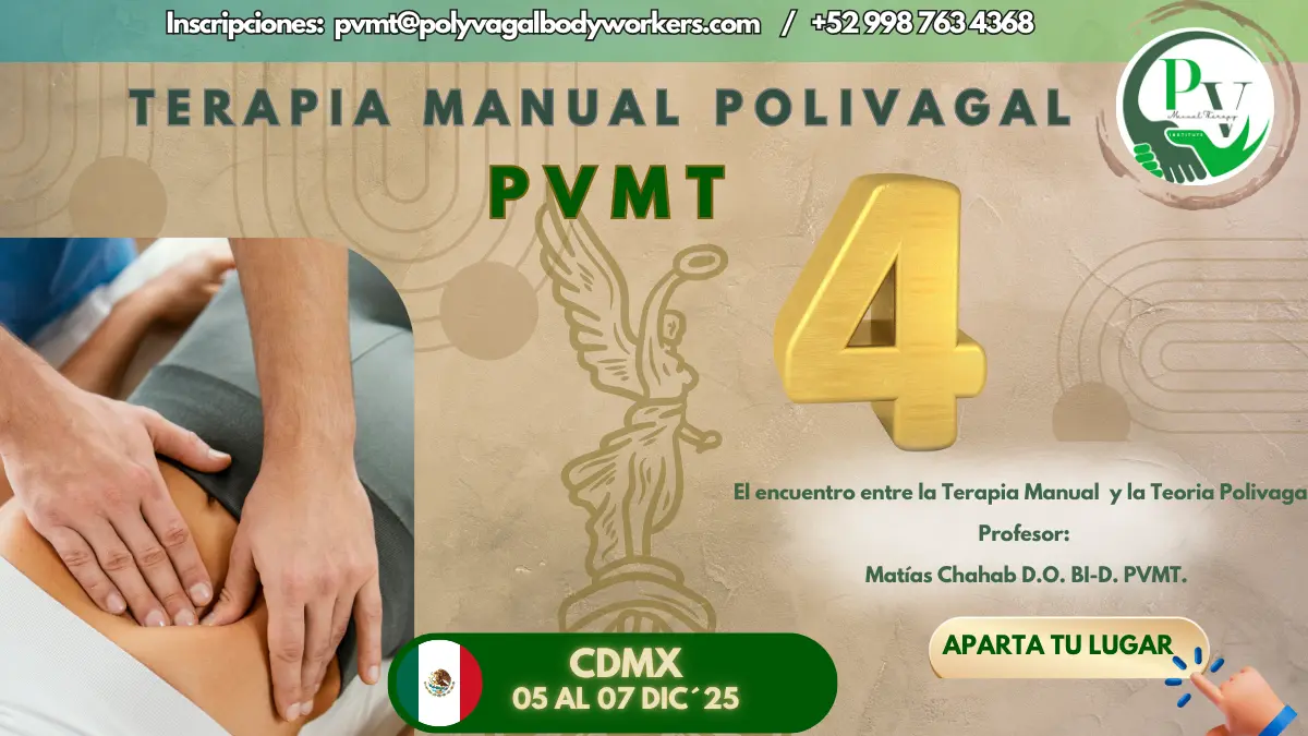 Cartel curso Terapia Manual Polivagal PVMT4 CDMX