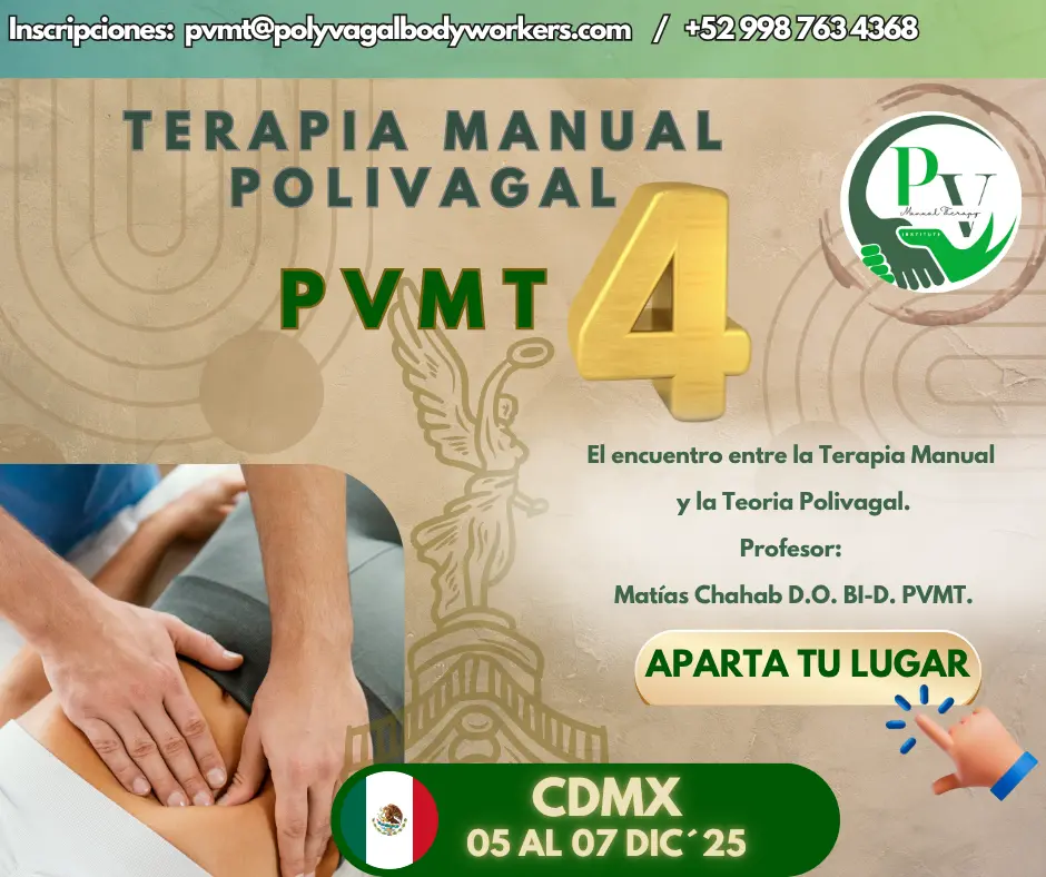 Cartel curso Terapia Manual Polivagal PVMT4 CDMX