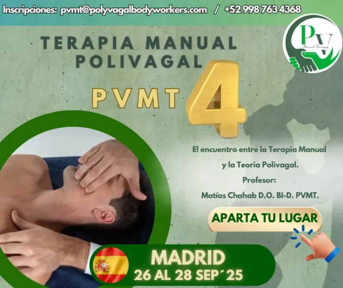 Cartel curso Terapia Manual Polivagal PVMT4 Madrid