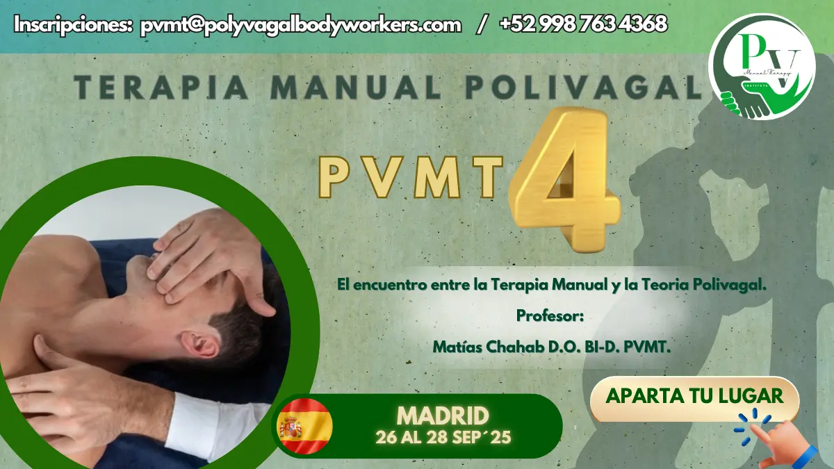 Cartel curso Terapia Manual Polivagal PVMT4 Madrid