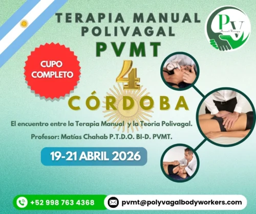 Cartel curso Terapia Manual Polivagal PVMT 4 Córdoba