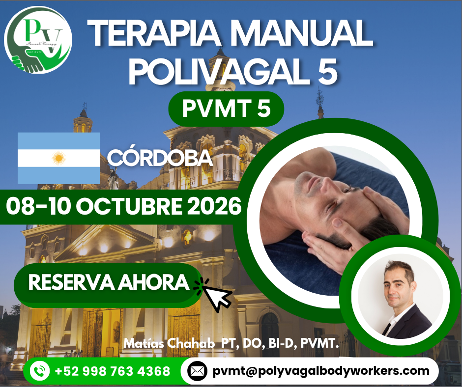Cartel curso Terapia Manual Polivagal PVMT5 Córdoba