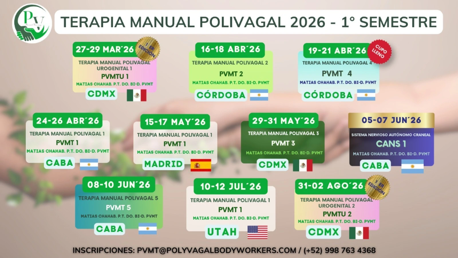 Calendario PVMT 2026