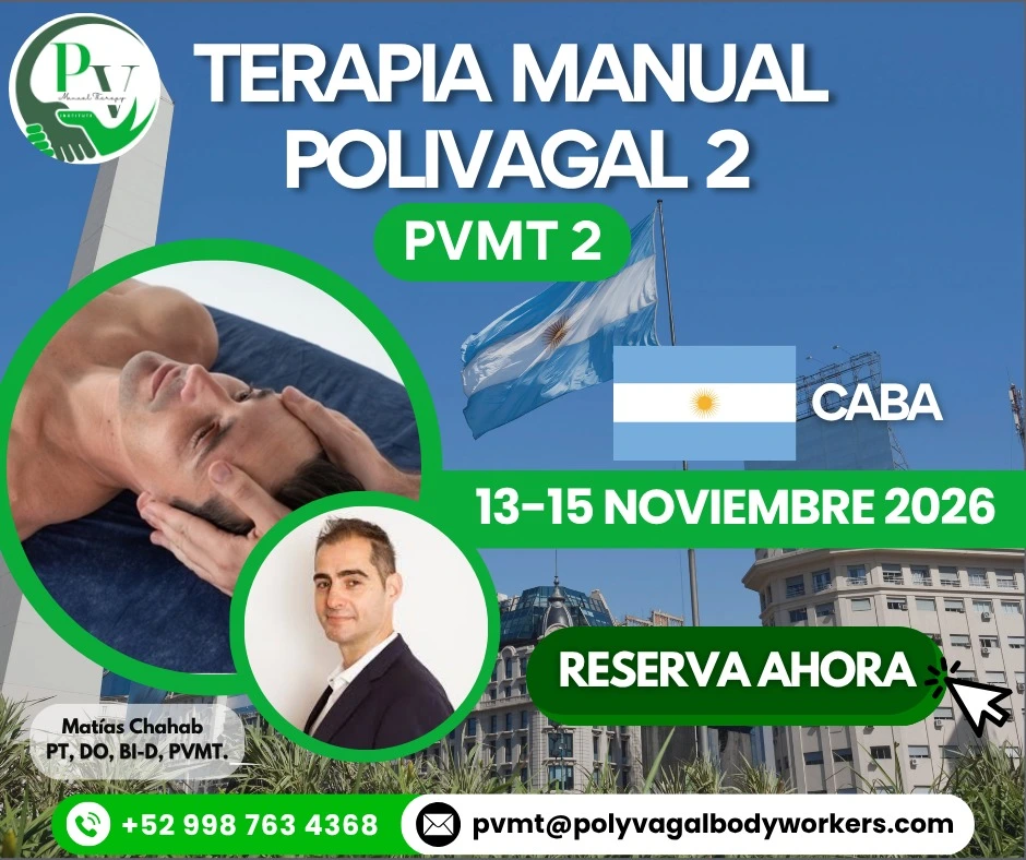 Cartel curso Terapia Manual Polivagal PVMT2 CABA