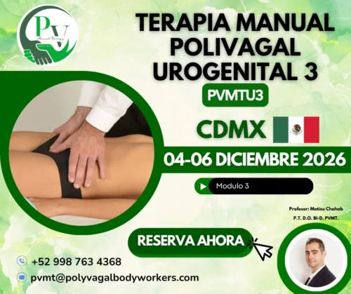 Cartel curso Terapia Manual Polivagal Urogenital PVMTU3 CDMX
