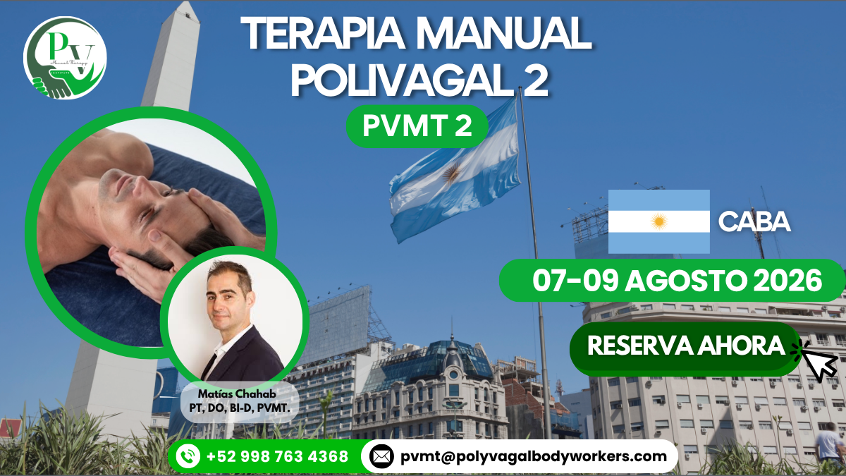 Cartel curso Terapia Manual Polivagal PVMT2 CABA