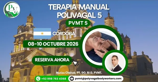 Cartel curso Terapia Manual Polivagal PVMT5 Córdoba