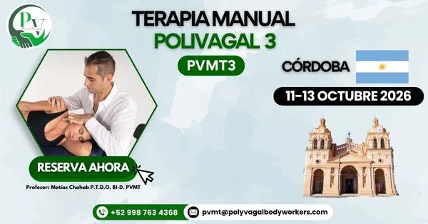 Cartel curso Terapia Manual Polivagal PVMT3 Córdoba