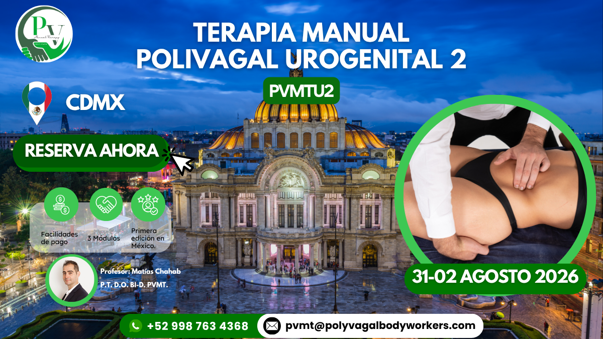 Cartel curso Terapia Manual Polivagal Urogenital PVMTU2 CDMX
