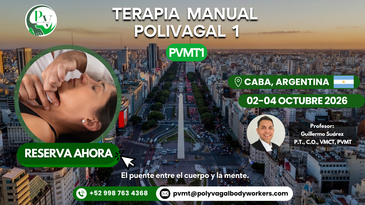 Cartel curso Terapia Manual Polivagal PVMT1 CABA