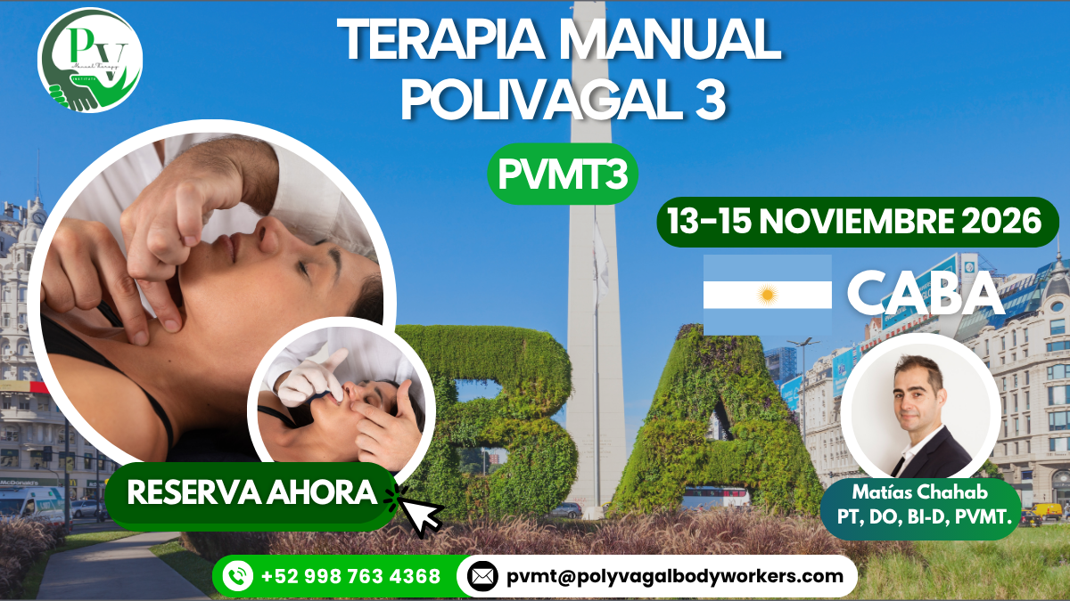 Cartel curso Terapia Manual Polivagal PVMT3 CABA