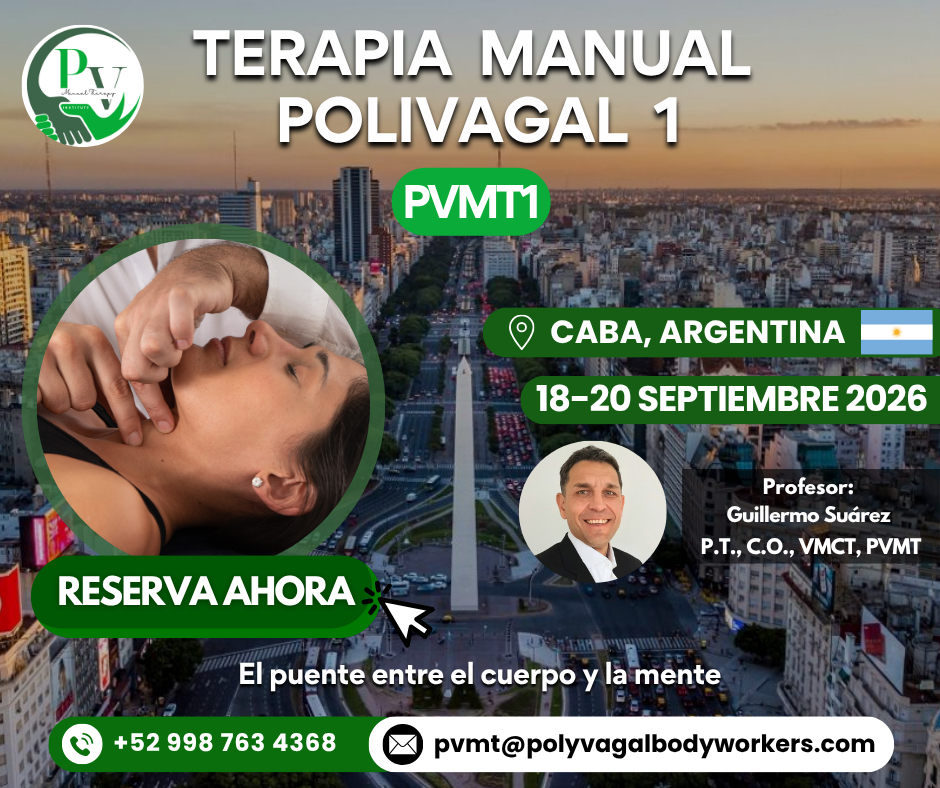 Cartel curso Terapia Manual Polivagal PVMT1 CABA