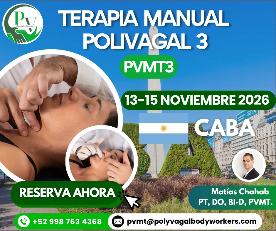 Cartel curso Terapia Manual Polivagal PVMT3 CABA