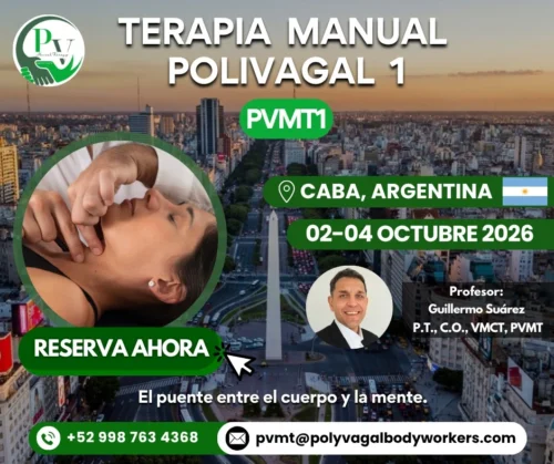 Cartel curso Terapia Manual Polivagal PVMT1 CABA